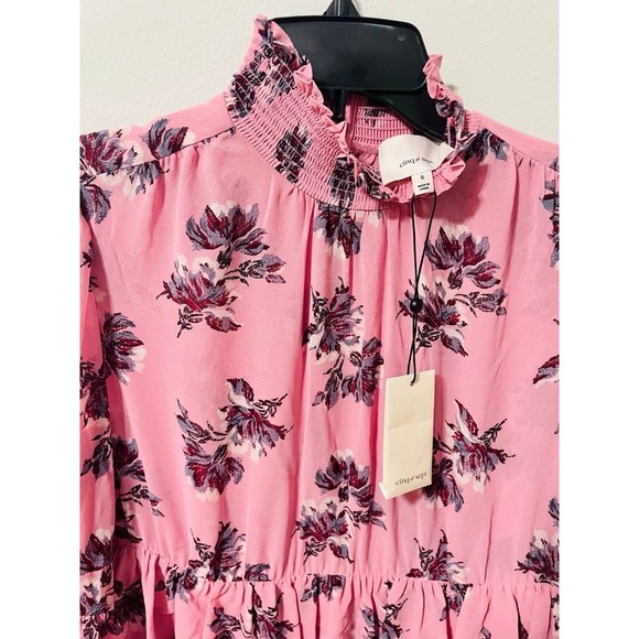 CINQ A SEPT Corrine Floral printed mini dress NEW! - Picture 4 of 7